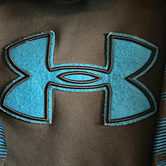 UA hoodie Boys/ youth size medium Y/MD turquoise and dark grey - Picture 2 of 7